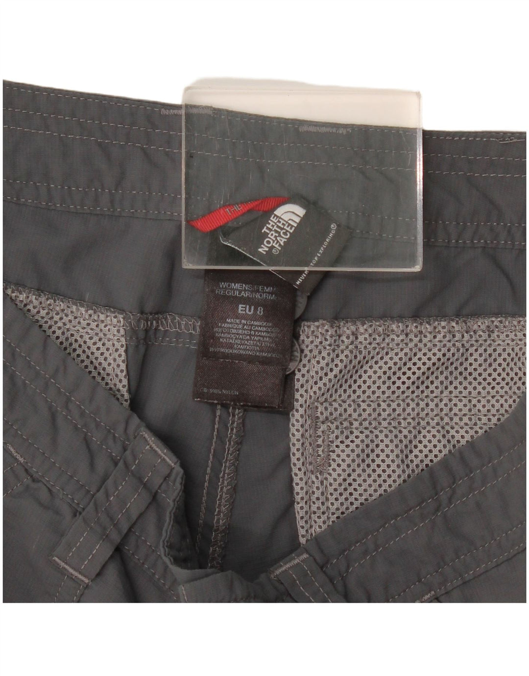 The North Face Womens Casual Shorts EU 8 Medium W32 Grey Nylon