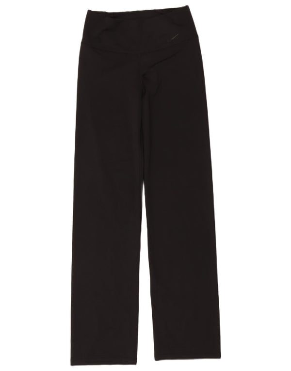 Nike Womens Dri Fit Tracksuit Trousers UK 12 Medium Black