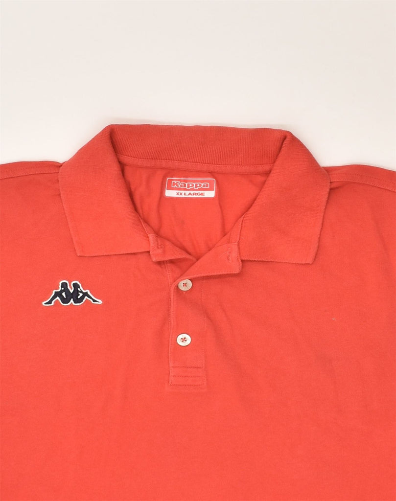 KAPPA Mens Slim Fit Polo Shirt 2XL Red Cotton | Vintage Kappa | Thrift | Second-Hand Kappa | Used Clothing | Messina Hembry 