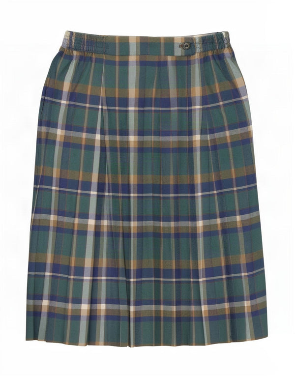 Avoca Womens Pencil Skirt UK 18 XL W34 Green Plaid New Wool