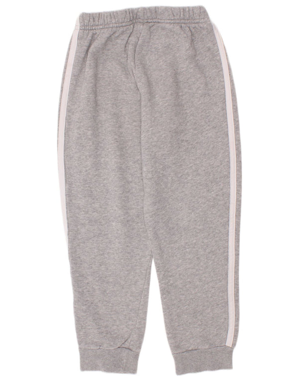 Adidas Boys Tracksuit Trousers Joggers 6-7 Years Grey Flecked Cotton