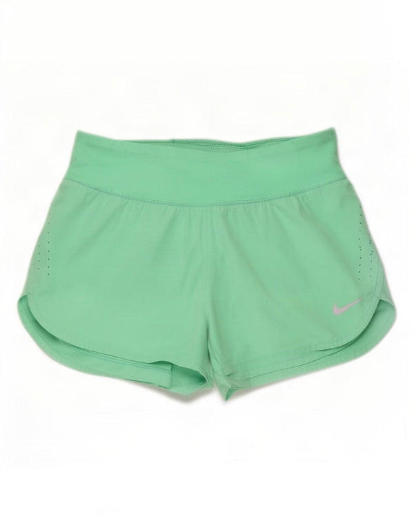 Nike Womens Dri Fit Sport Shorts UK 14 Medium Green