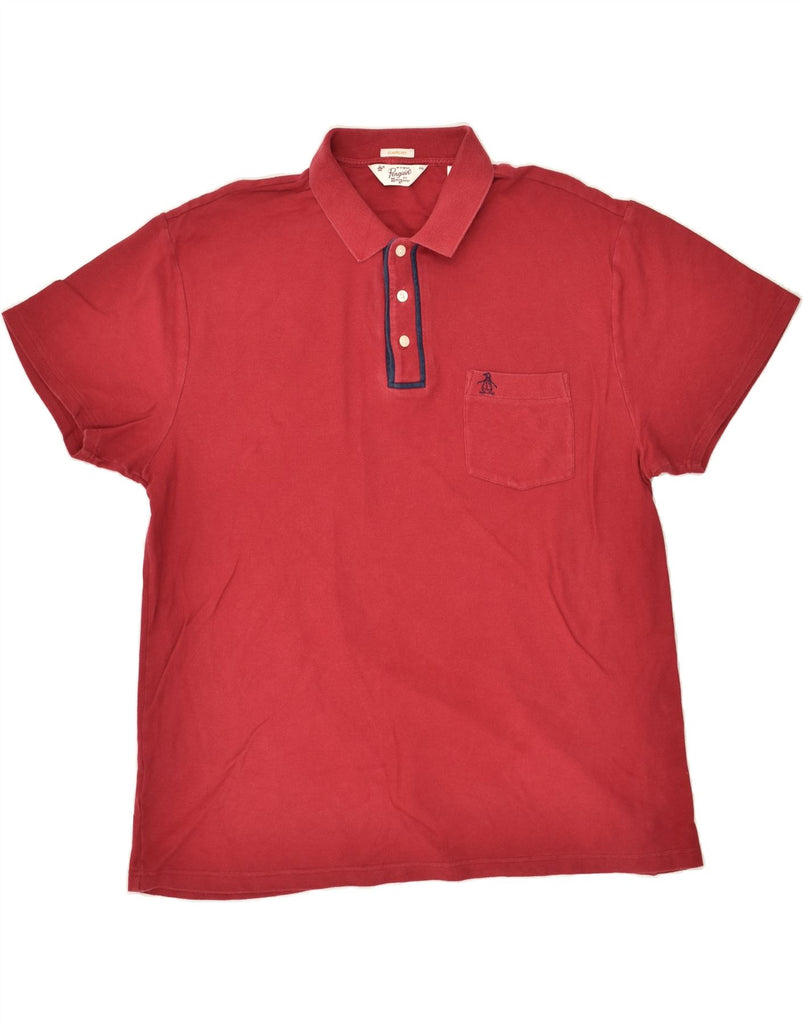 PENGUIN Mens Classic Fit Polo Shirt 2XL Red Cotton | Vintage Penguin | Thrift | Second-Hand Penguin | Used Clothing | Messina Hembry 