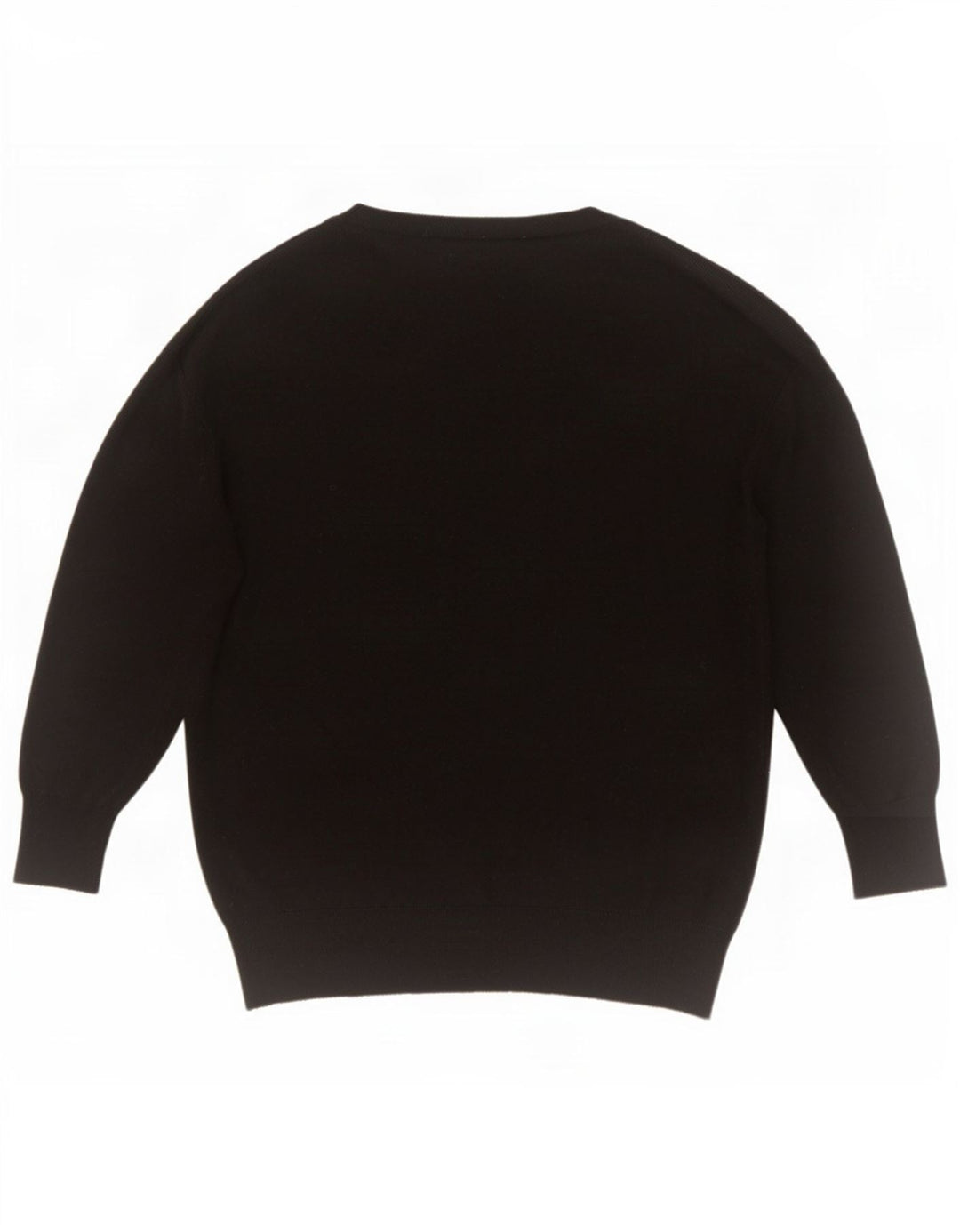 Zara Womens Oversized V-Neck Jumper Sweater UK 10 Small Black Polyester