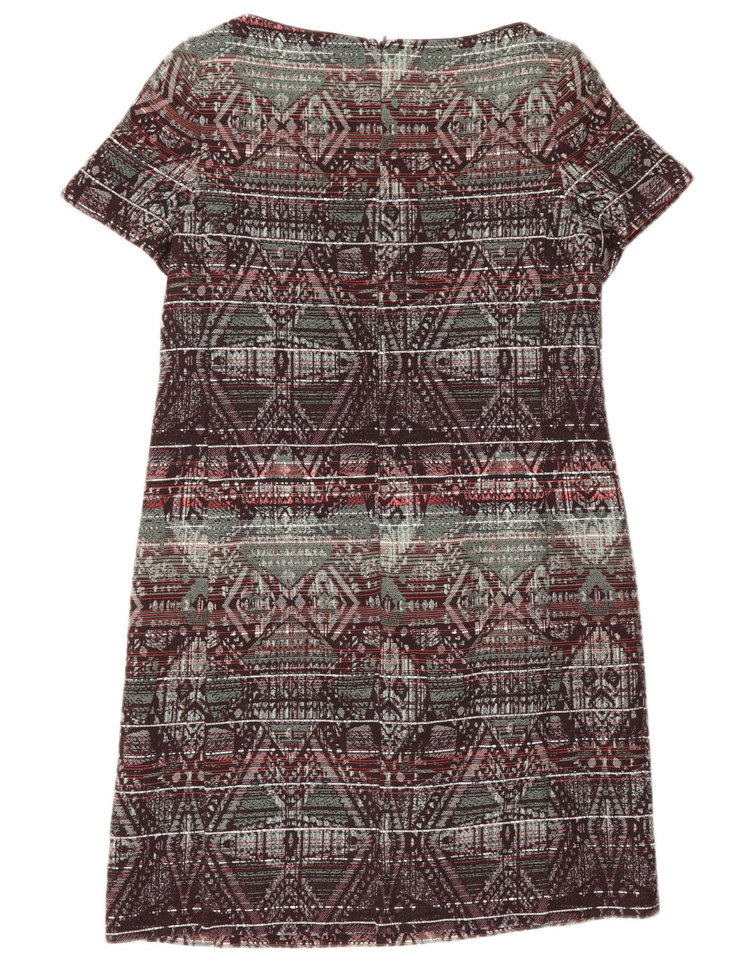 Monsoon Womens Shift Dress UK 12 Medium Multicoloured Geometric Cotton