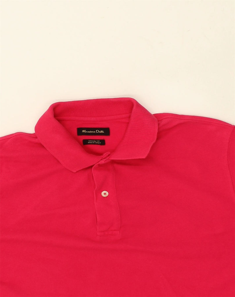 MASSIMO DUTTI Mens Casual Fit Polo Shirt Medium Burgundy | Vintage Massimo Dutti | Thrift | Second-Hand Massimo Dutti | Used Clothing | Messina Hembry 