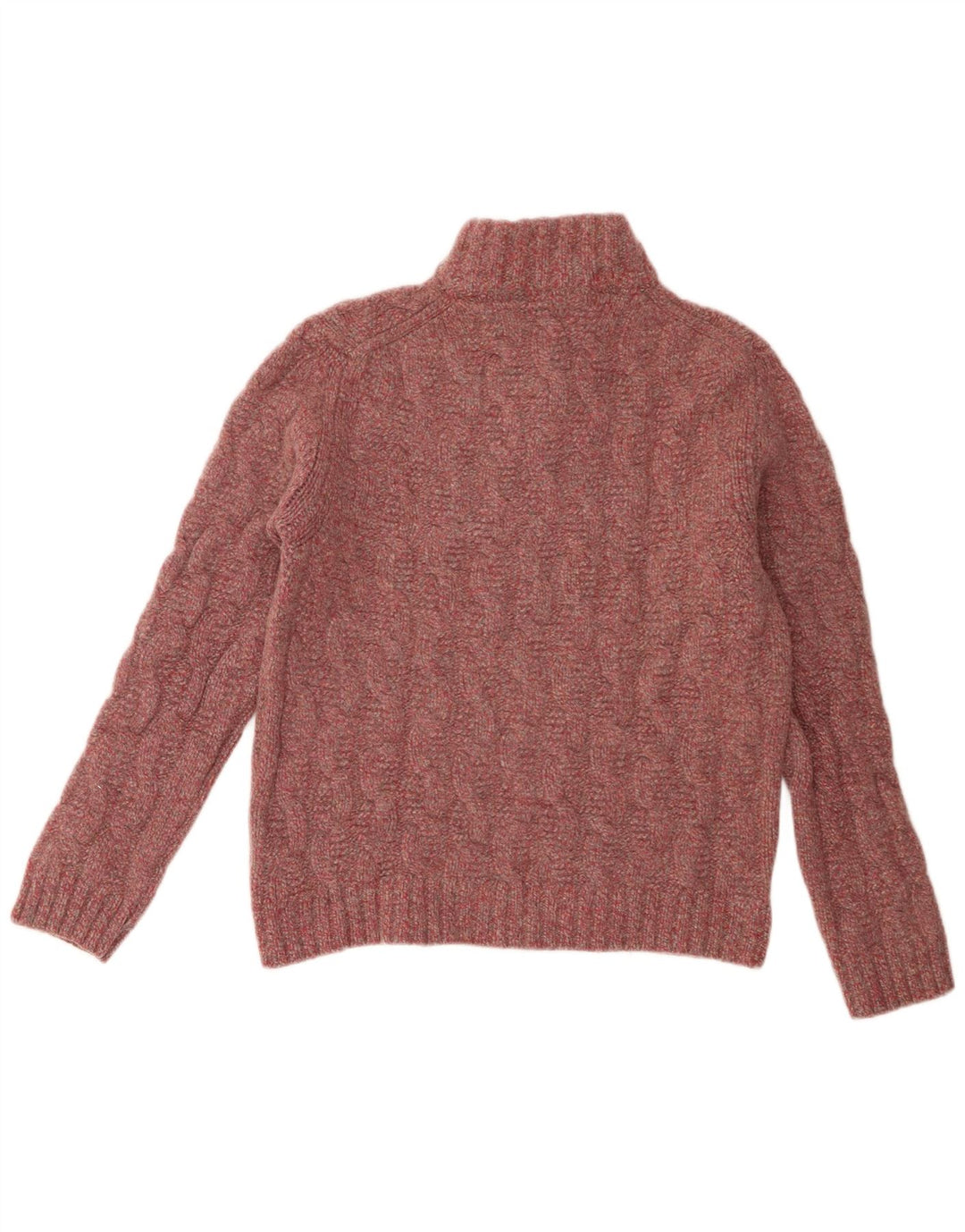 Massimo Dutti Womens Button Neck Jumper Sweater UK 20 2XL Pink Wool