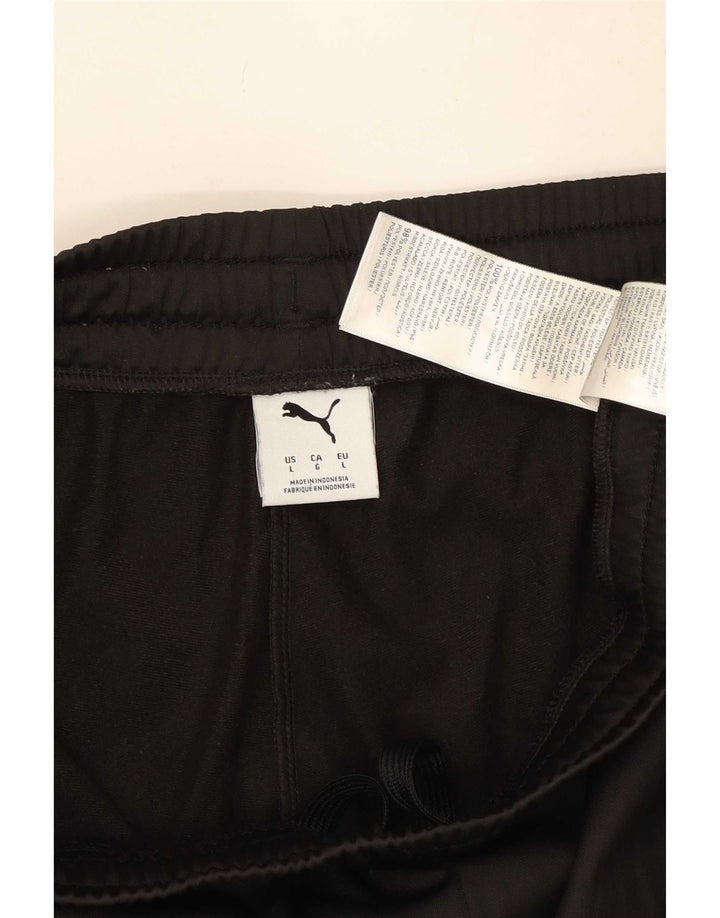 Puma Mens Tracksuit Trousers Joggers Large Black Polyester