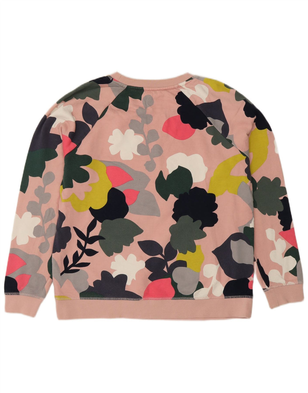 Boden Womens Regular Fit Sweatshirt Jumper Medium Pink Floral Cotton