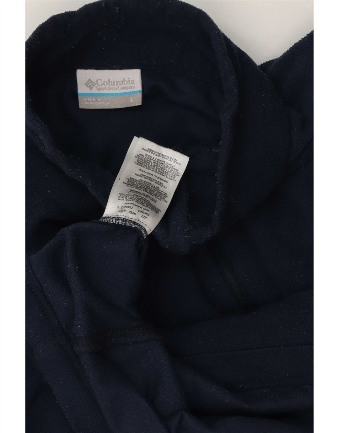 Columbia Mens Zip Neck Fleece Jumper Large Navy Blue Polyester