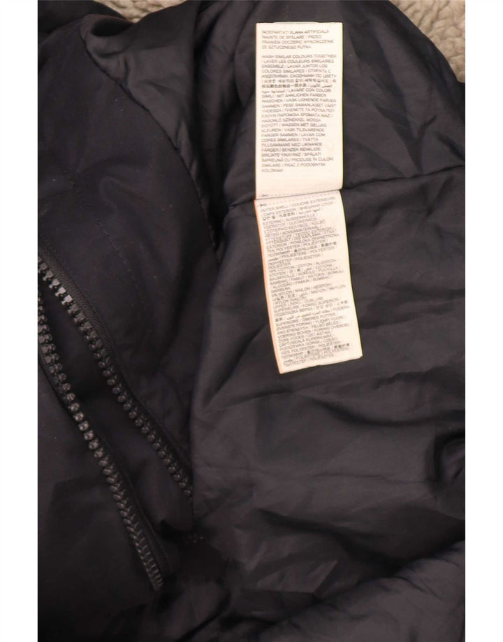 Superdry Mens Tall Hooded Parka Jacket UK 42 XL Navy Blue Polyester