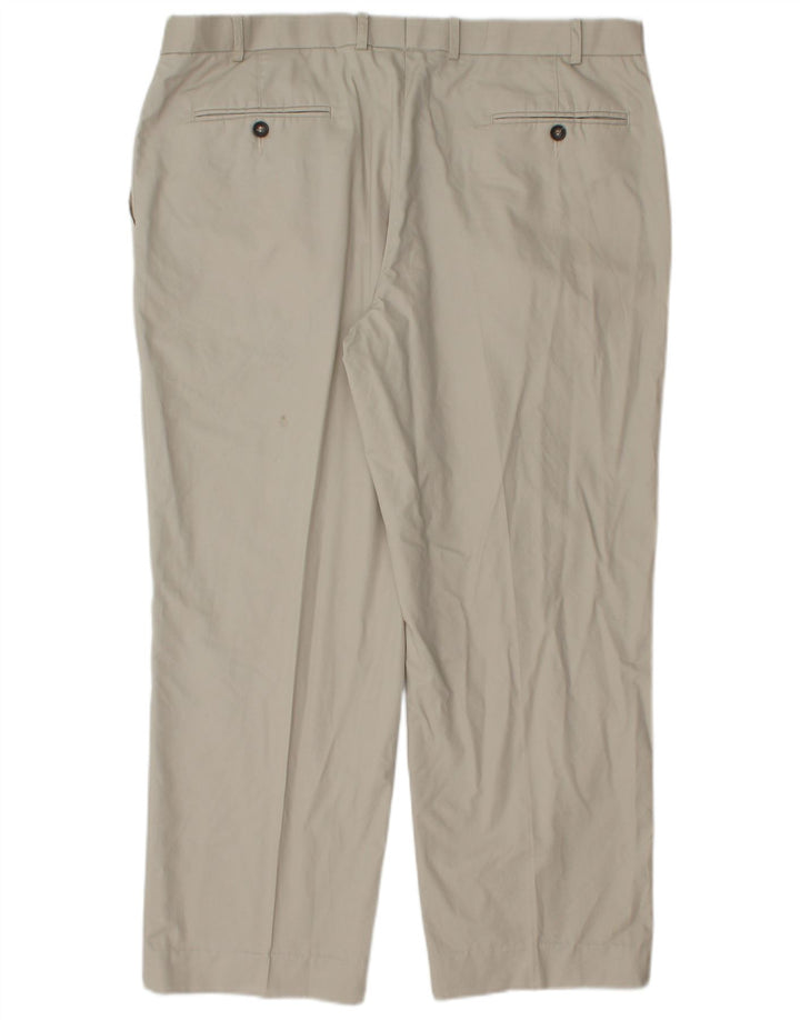 Marks & Spencer Mens Straight Chino Trousers W38 L27 Grey Cotton