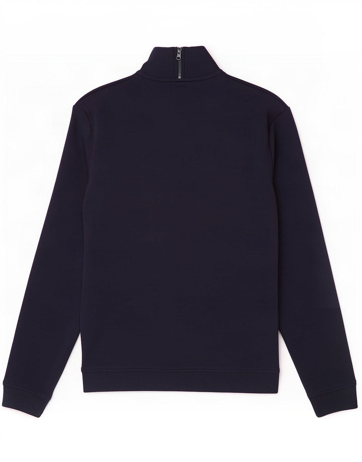 Ted Baker Mens Zip Neck Sweatshirt Jumper Size 3 Medium Navy Blue Cotton