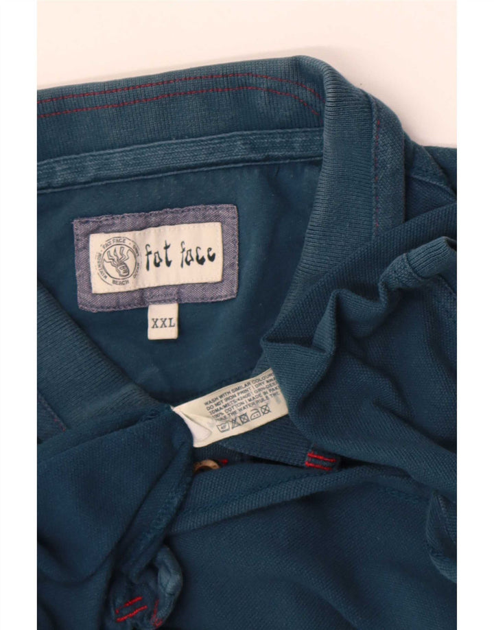 Fat Face Mens Polo Shirt 2XL Blue Cotton