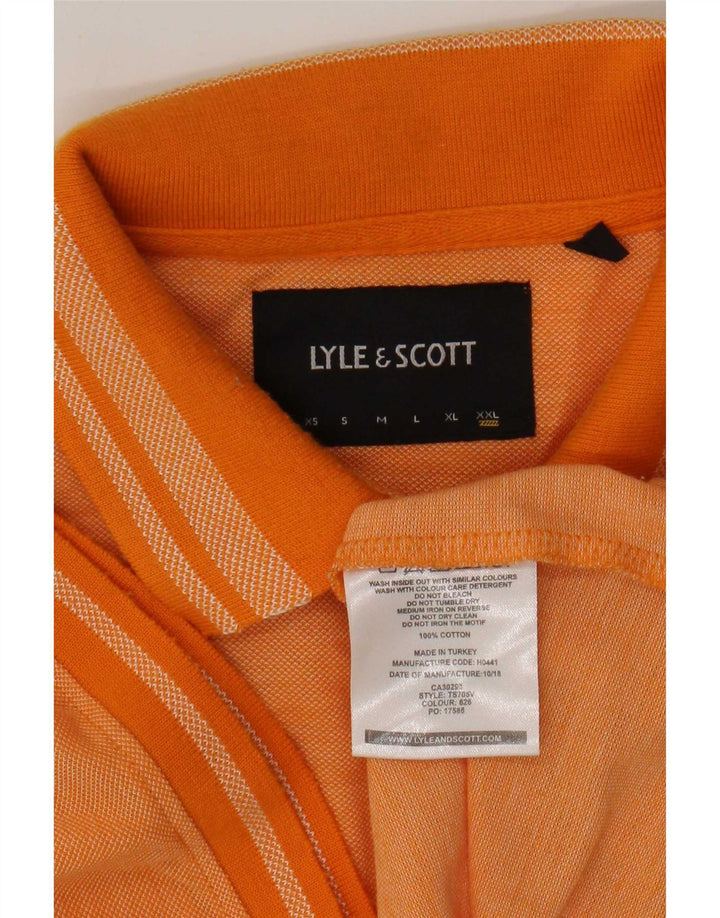Lyle & Scott Mens Polo Shirt 2XL Orange Cotton