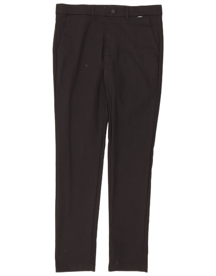 Calvin Klein Mens Slim Chino Trousers  W32 L32 Black