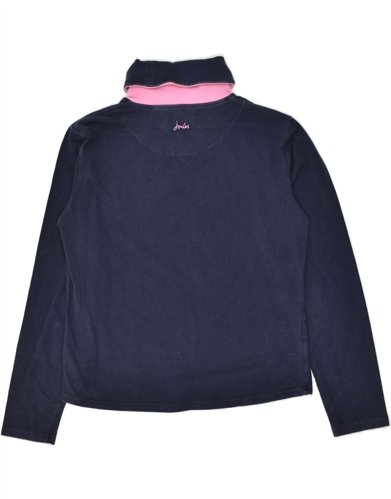 JOULES Girls Roll Neck Top Long Sleeve 15-16 Years XL Navy Blue Cotton | Vintage Joules | Thrift | Second-Hand Joules | Used Clothing | Messina Hembry 