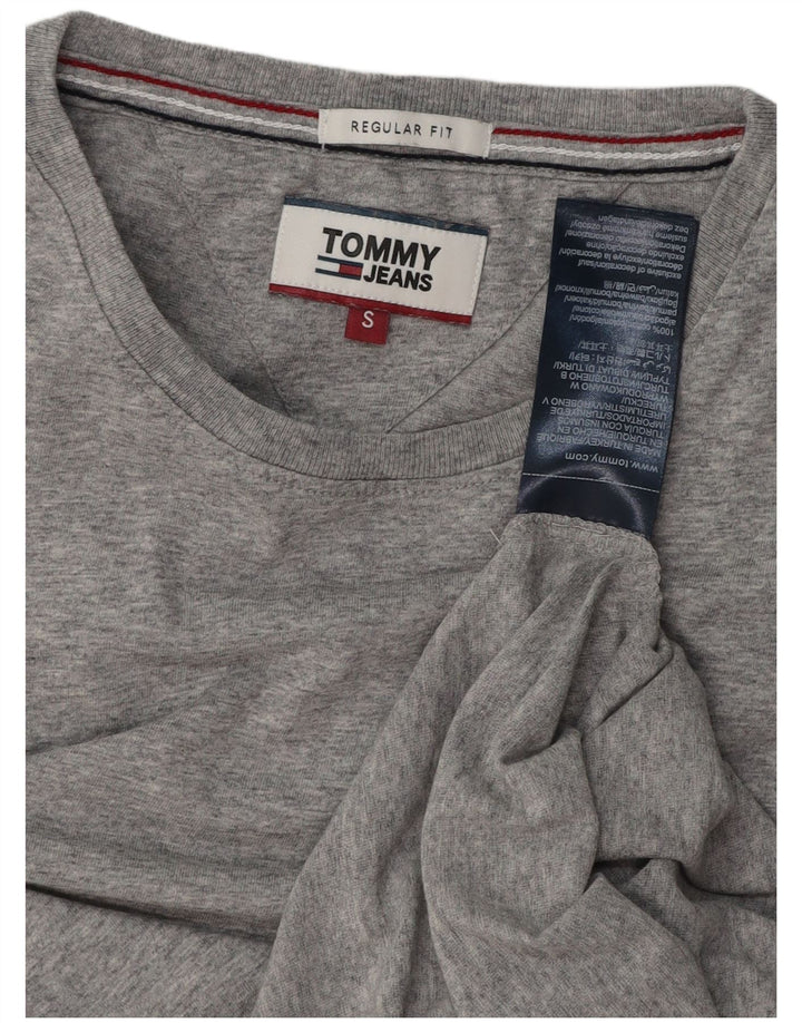 TOMMY HILFIGER Mens Regular Fit T-Shirt Top Small Grey Cotton