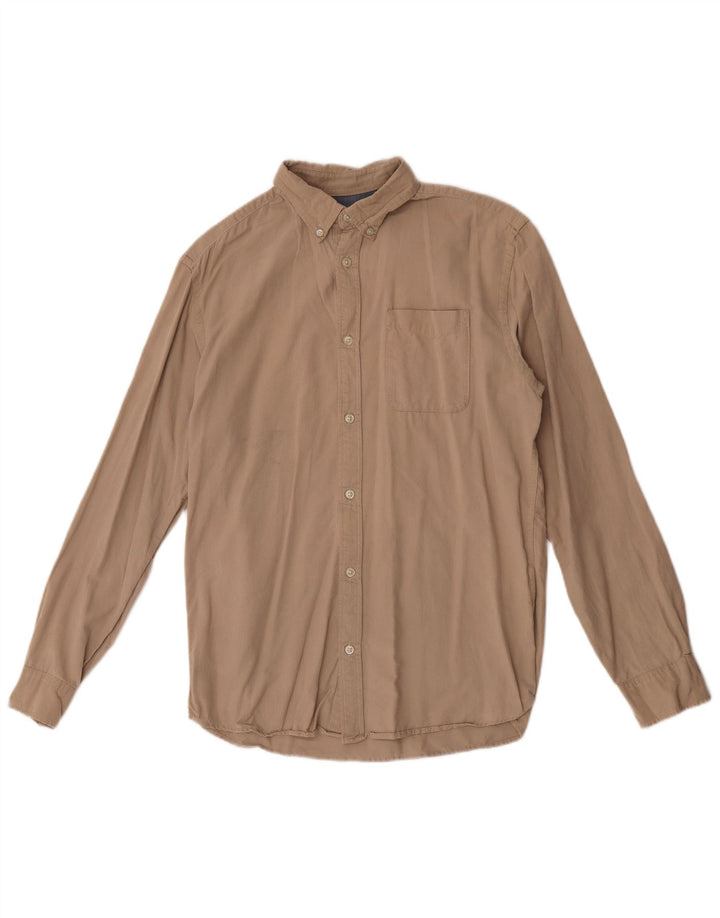 Jack & Jones Mens Corduroy Shirt Medium Beige Cotton