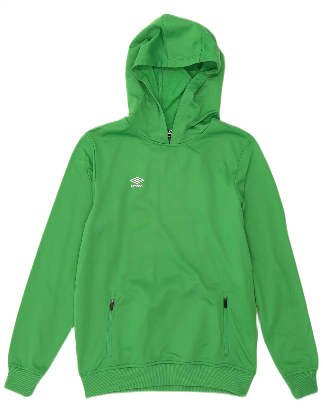 Umbro Boys Hoodie Jumper 13-14 Years XL Green Polyester