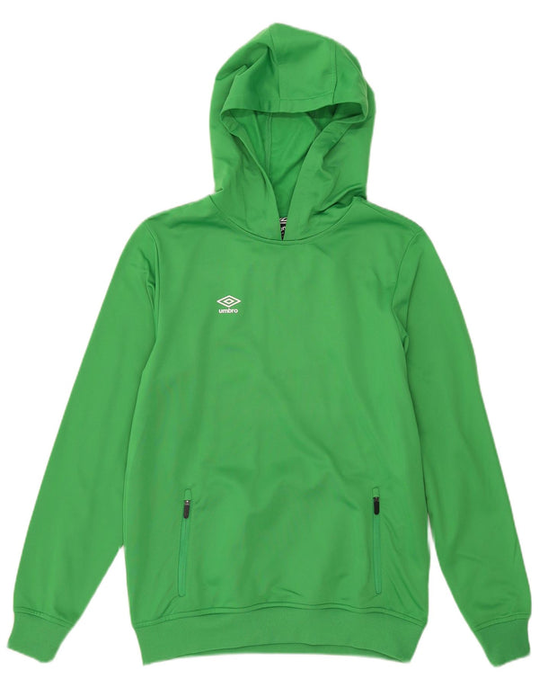 Umbro Boys Hoodie Jumper 13-14 Years XL Green Polyester