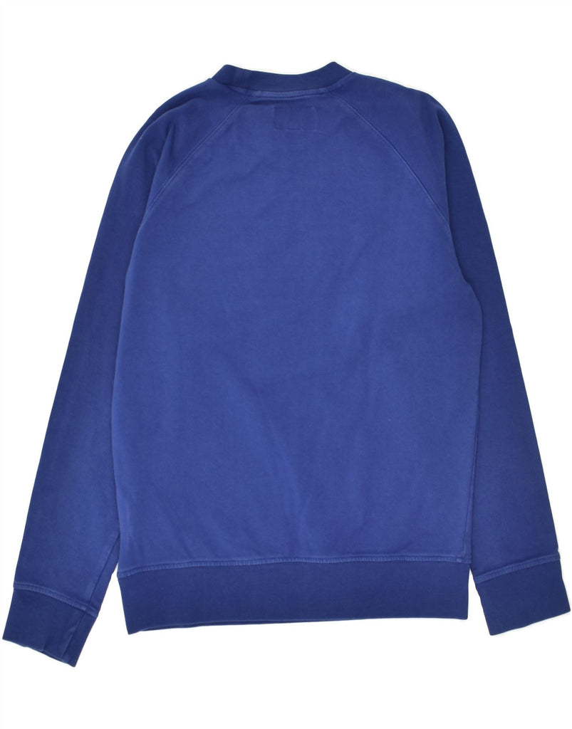 EMPORIO ARMANI Boys Graphic Sweatshirt Jumper 11-12 Years Blue Cotton | Vintage Emporio Armani | Thrift | Second-Hand Emporio Armani | Used Clothing | Messina Hembry 