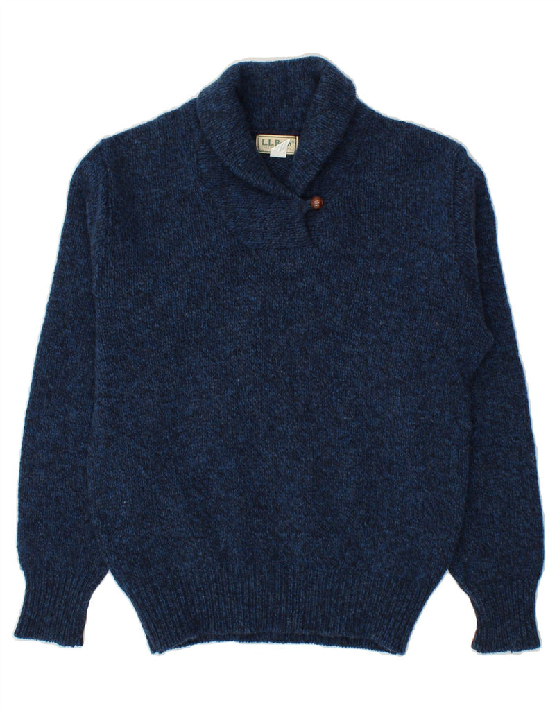 L.L.BEAN Womens Shawl Neck Jumper Sweater UK 14 Medium Navy Blue Flecked | Vintage L.L.Bean | Thrift | Second-Hand L.L.Bean | Used Clothing | Messina Hembry 