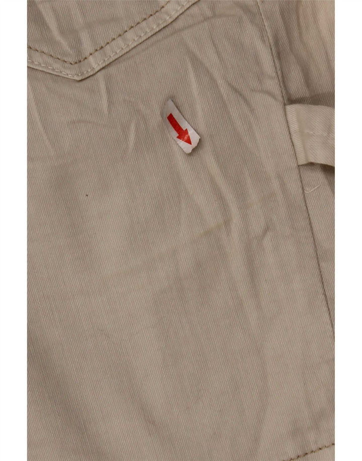 Guess Womens Denim Cargo Skirt W28 Medium Beige Cotton