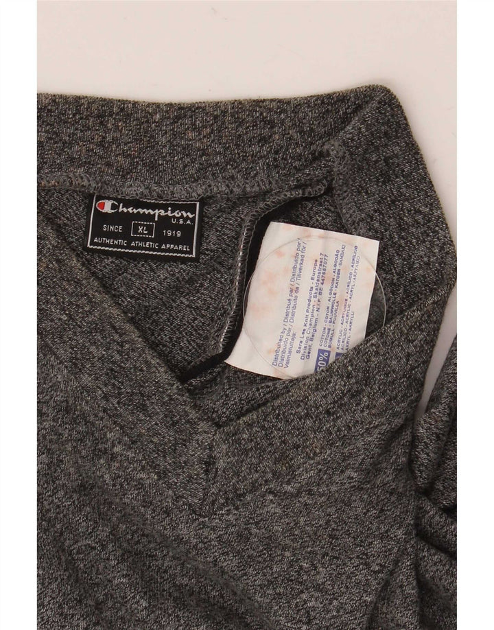 Champion Mens T-Shirt Top XL Grey Flecked Cotton