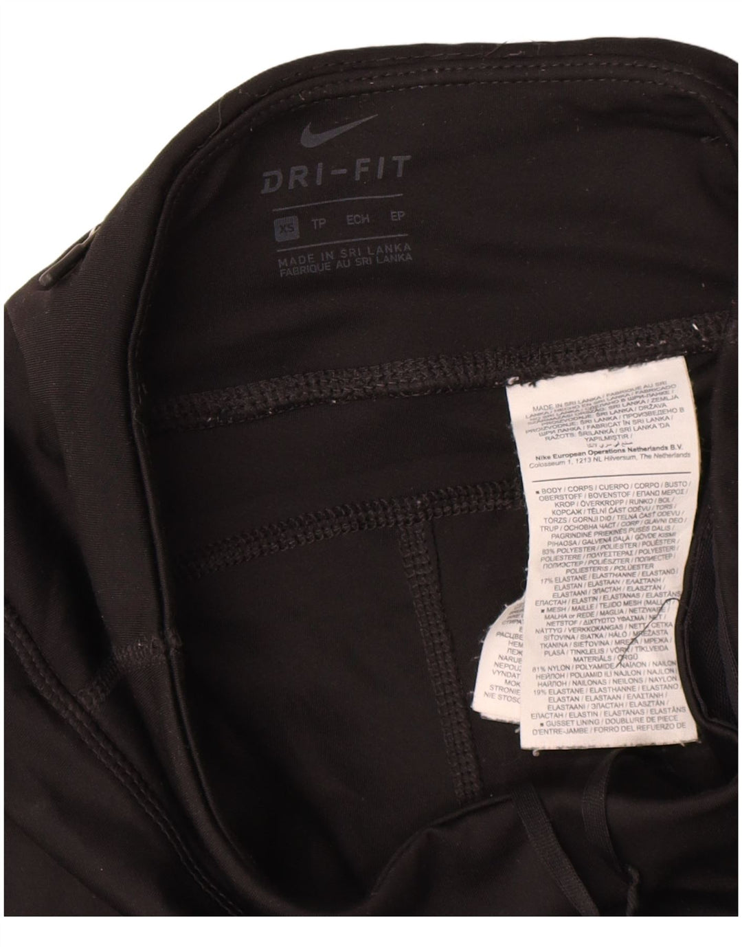Nike Womens Dri Fit Leggings UK 6 XS Black Polyester