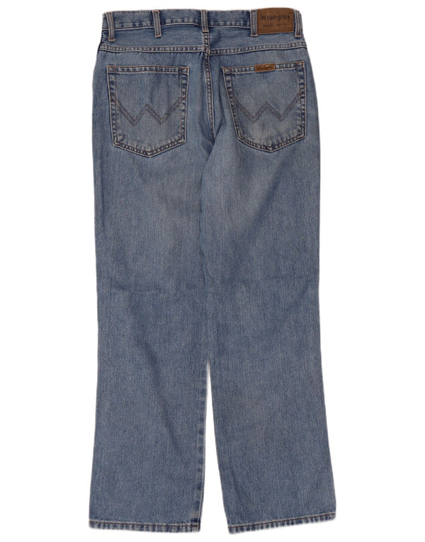 WRANGLER Mens Regular Fit Straight Jeans W32 L30 Blue Cotton