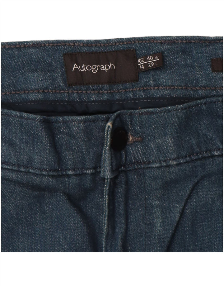 Autograph  Mens Slim Jeans W40 L29 Navy Blue Cotton