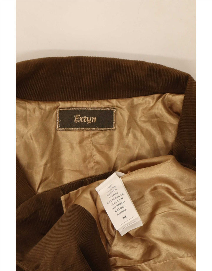 Extyn Womens 2 Button Corduroy Blazer Jacket UK 12 Medium Brown Cotton