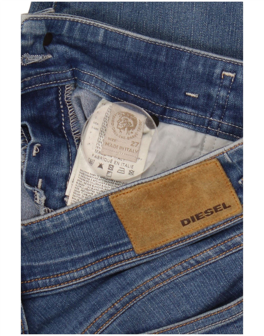 Diesel Womens Slim Jeans W27 L32 Blue Cotton
