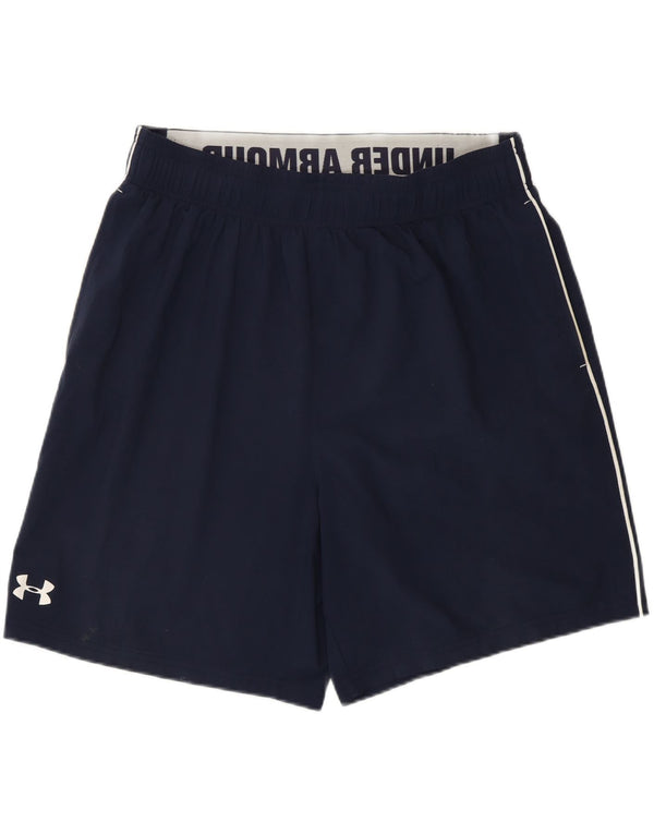 Under Armour Mens Heat Gear Graphic Sport Shorts XL  Navy Blue