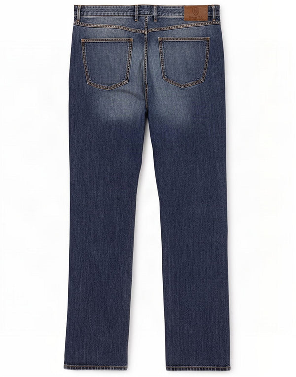 Massimo Dutti Mens Straight Jeans EU 48 XL W38 L34 Blue Cotton