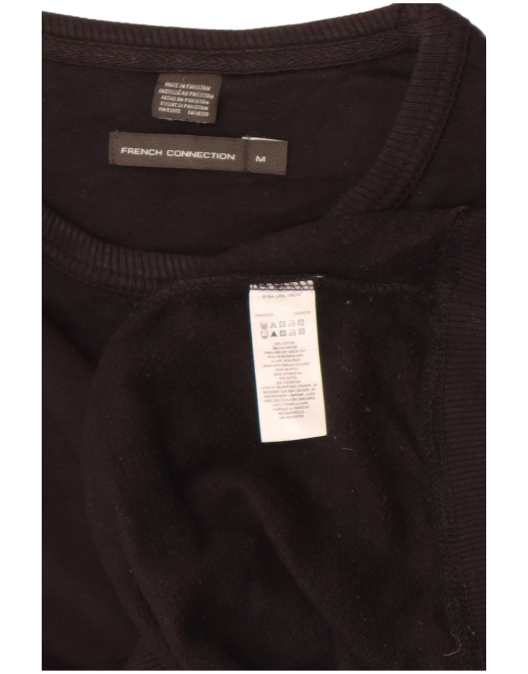 FRENCH CONNECTION Mens Sweatshirt Jumper Medium Black Cotton