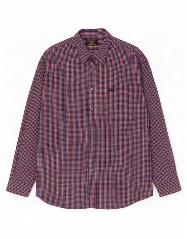 Lee Mens Shirt 2XL Multicoloured Gingham Cotton