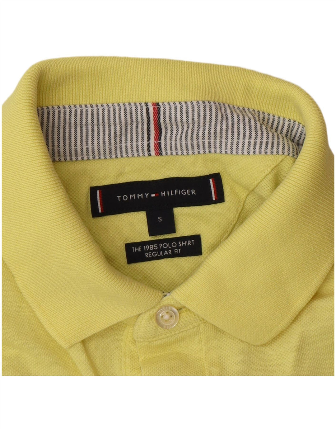 Tommy Hilfiger Mens Regular Fit Polo Shirt Small Yellow