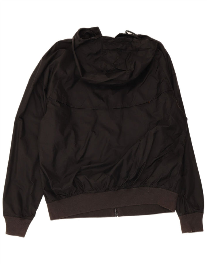 Nike Mens Hooded Rain Jacket UK 36 Small Black Nylon