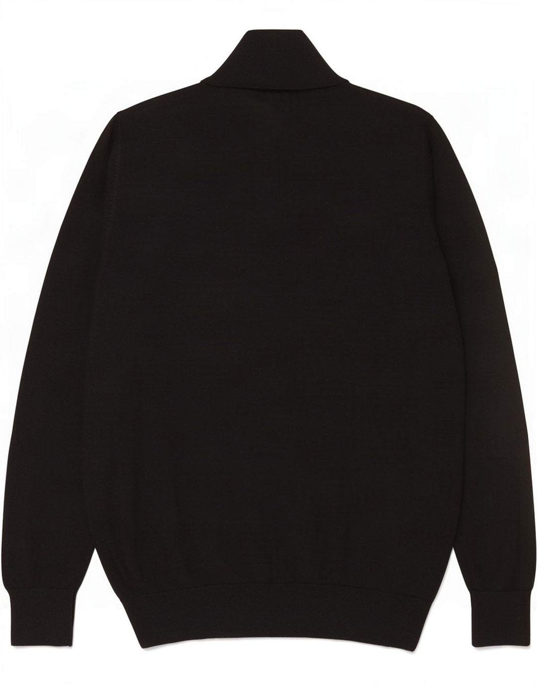 Lyle & Scott Mens Zip Neck Jumper Sweater XL Black Cotton