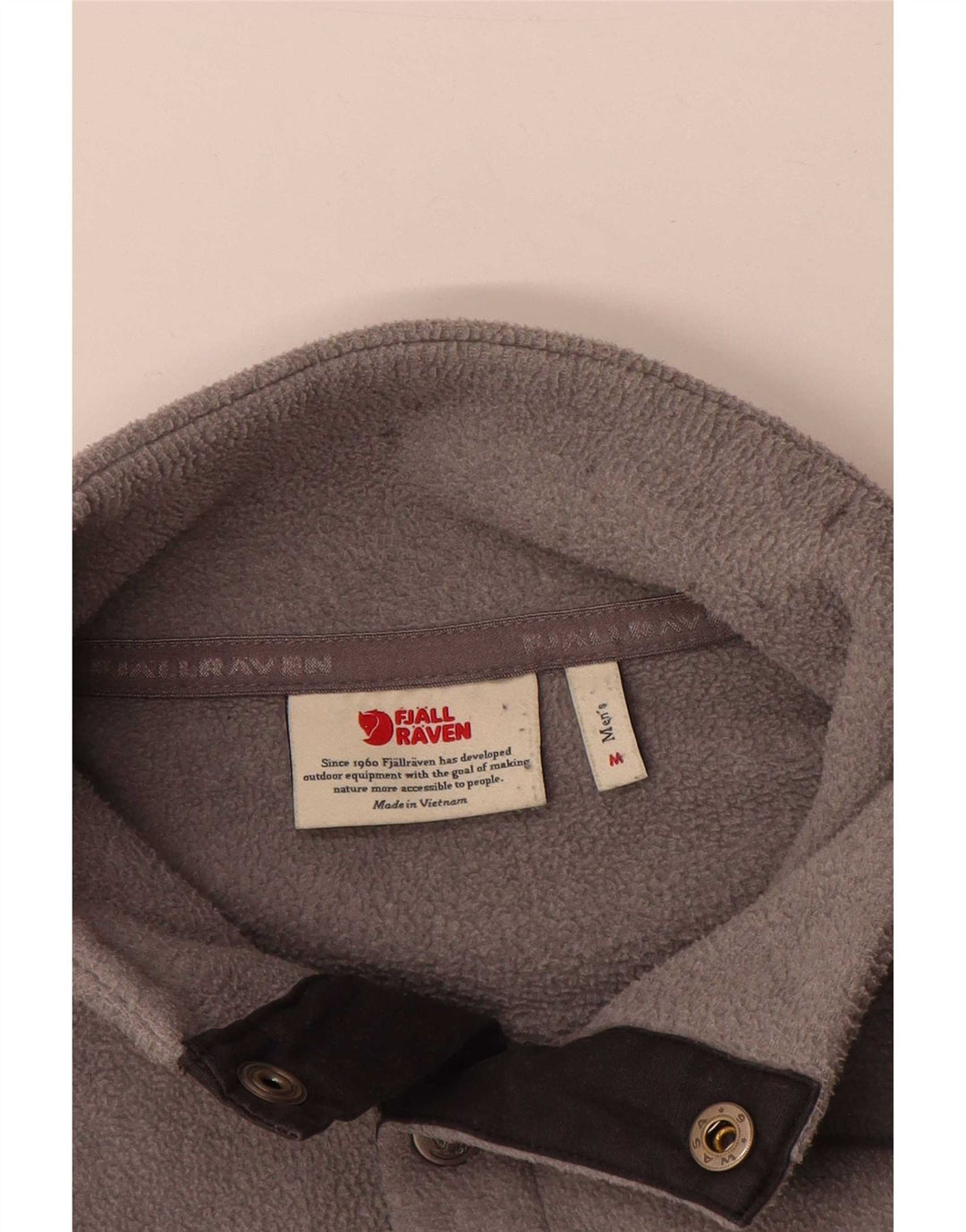 Fjall Raven Mens Button Neck Fleece Jumper Medium Grey