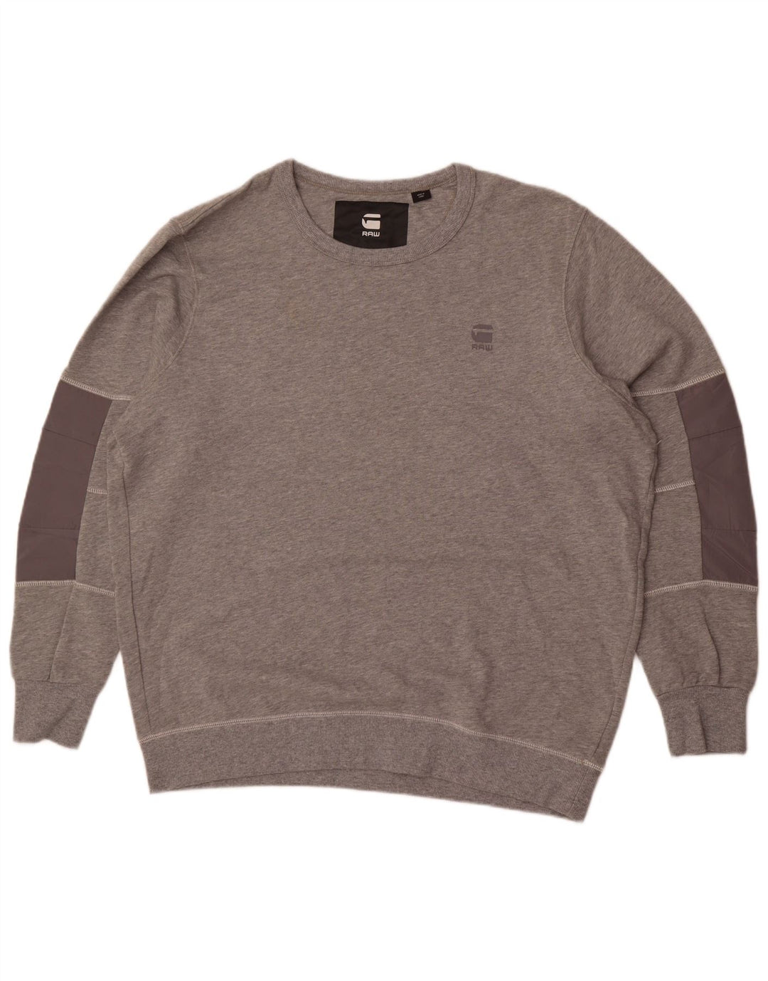 G-Star Mens Sweatshirt Jumper 2XL Grey Colourblock Cotton