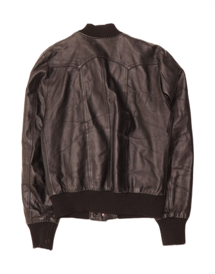 XAGON Womens Leather Jacket UK 14 Medium Black Leather