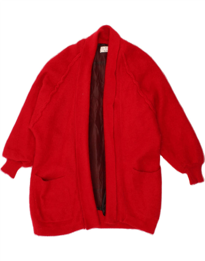 MADELEINE Womens Open Cardigan Sweater UK 16 Large Red Vintage Madeleine and Second-Hand Madeleine from Messina Hembry 