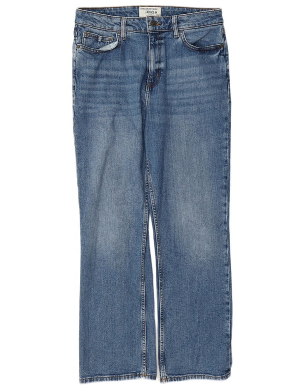 Fat Face Womens High Rise Straight Jeans UK 12 Medium W30 L29 Blue Cotton