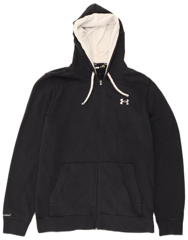 Under Armour Mens Zip Hoodie Sweater Medium Navy Blue