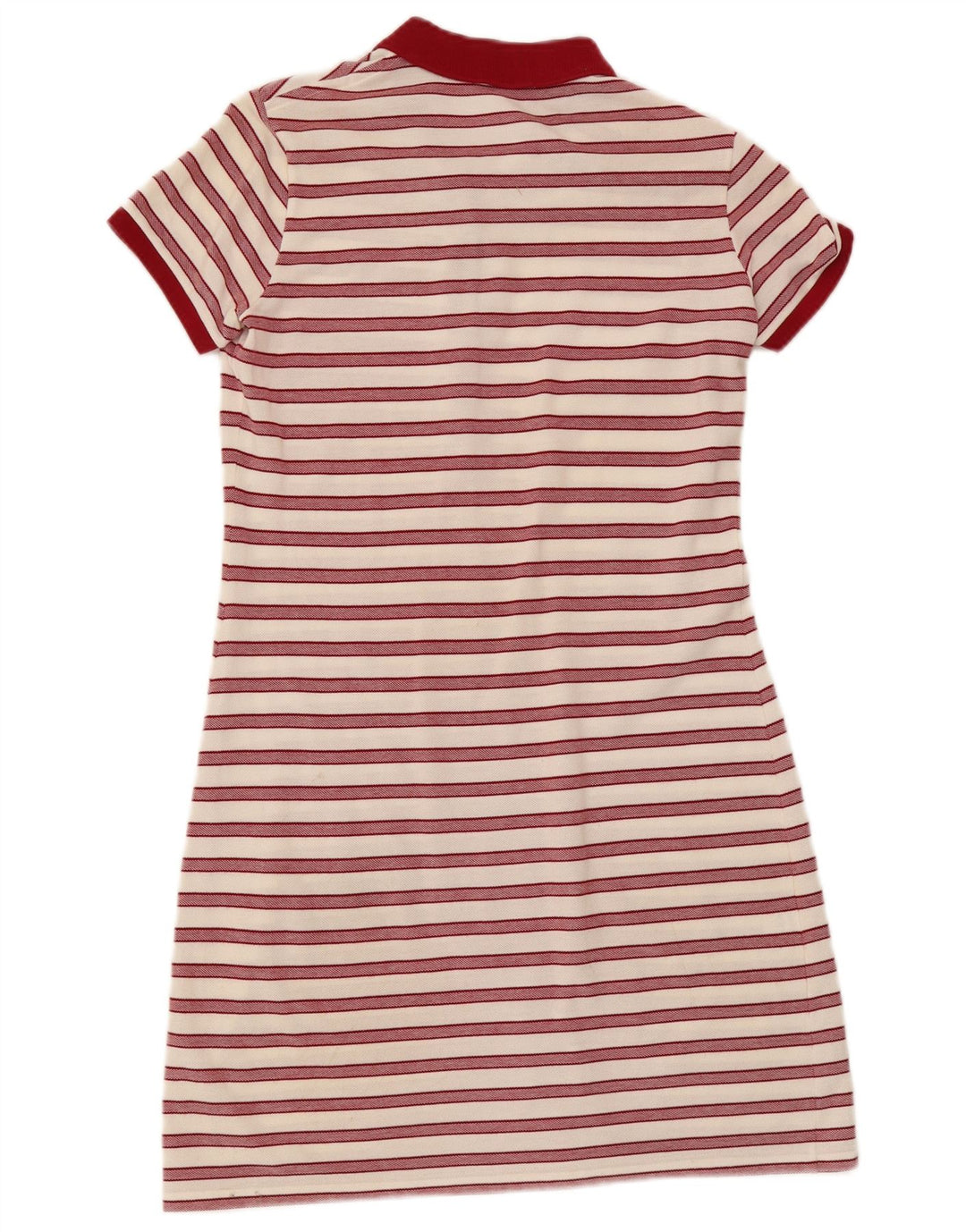 Lacoste Womens Polo Dress Size 38 Medium White Striped Cotton