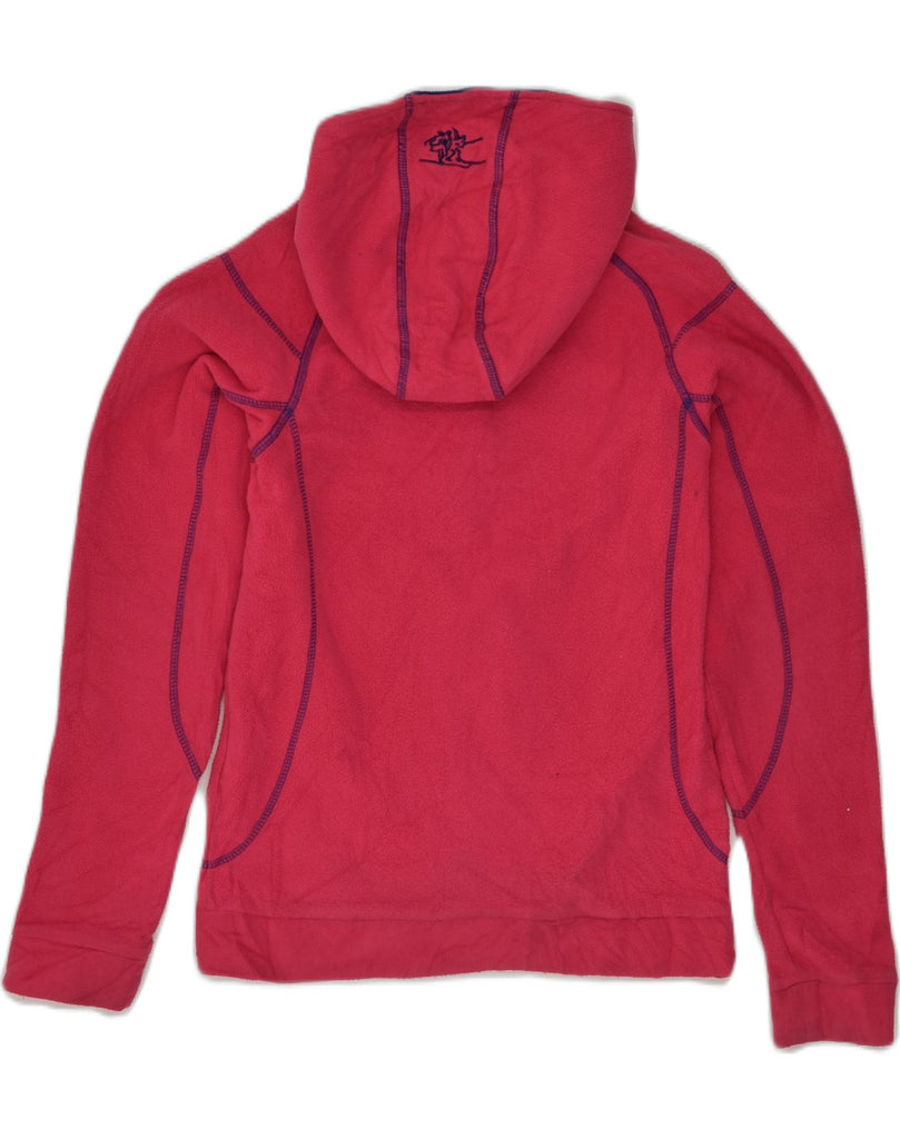 BERGANS Girls Graphic Hooded Fleece Jacket 164 cm 13-14 Years Burgundy | Vintage Bergans | Thrift | Second-Hand Bergans | Used Clothing | Messina Hembry 