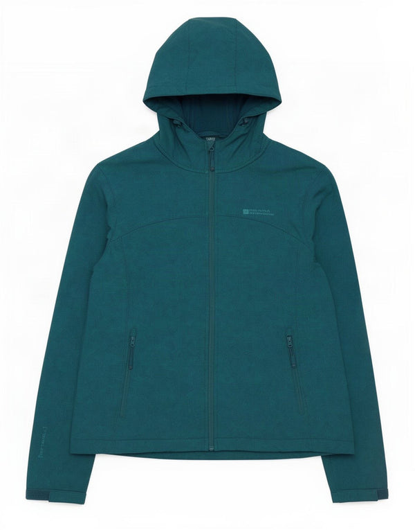 Mountain Warehouse Womens Hooded Windbreaker Jacket UK 18 XL Blue Geometric